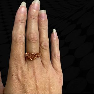 Handmade Unisex Wire Wrapped Crystal Ring